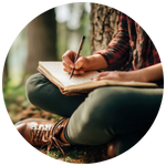 Notebook and pen representing the Natural High Journal practice