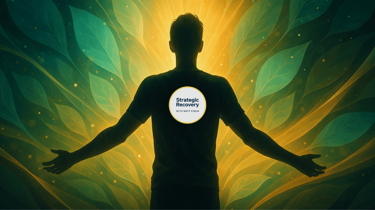 Abstract digital artwork symbolizing transformation and healing with golden and blue energy radiating from darkness.