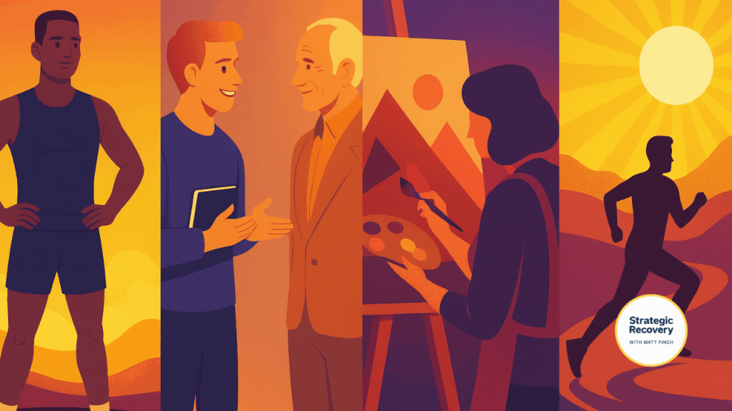 Symbolic image of building blocks or bricks representing the foundation of recovery, illustrating how the Strategic Recovery™ framework builds stability step by step across six key categories.